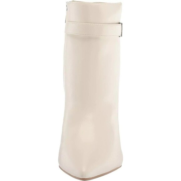 Calvin Klein Women's Pointed Toe Booties Sarity Faux Leather  Ivory size 9 M - Picture 8 of 9